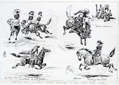 Skitser fra Buffalo Bills Wild West Show på Earl